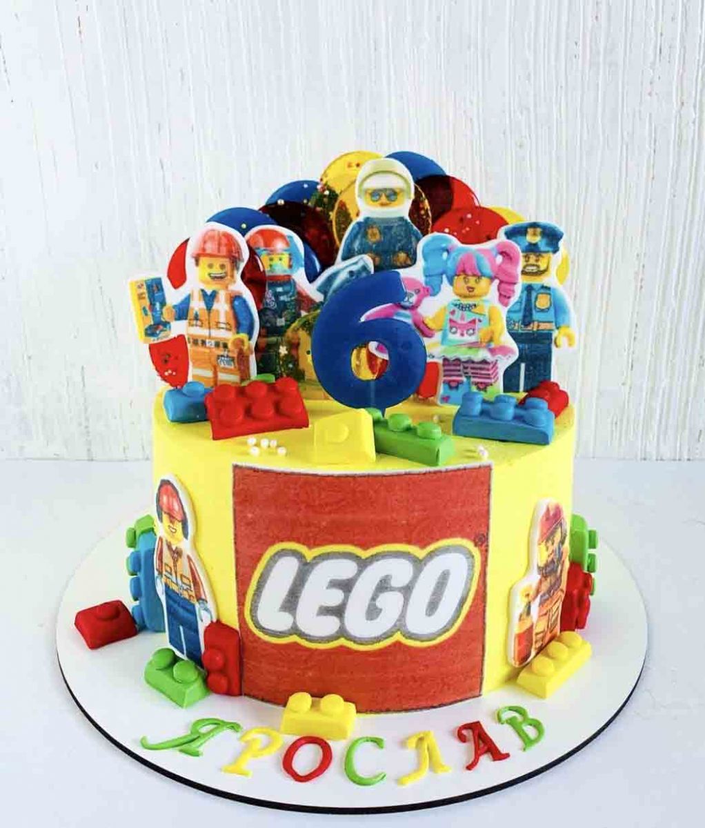 Торт Лего фотопечать